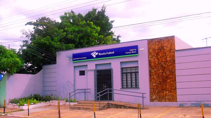 Fachada da agência da Receita Federal em Campo Maior, no Piauí